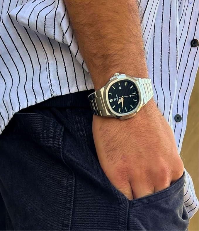 Turn heads with the Luxury Stainless Steel Watch – a perfect blend of elegance, durability, and timeless style.